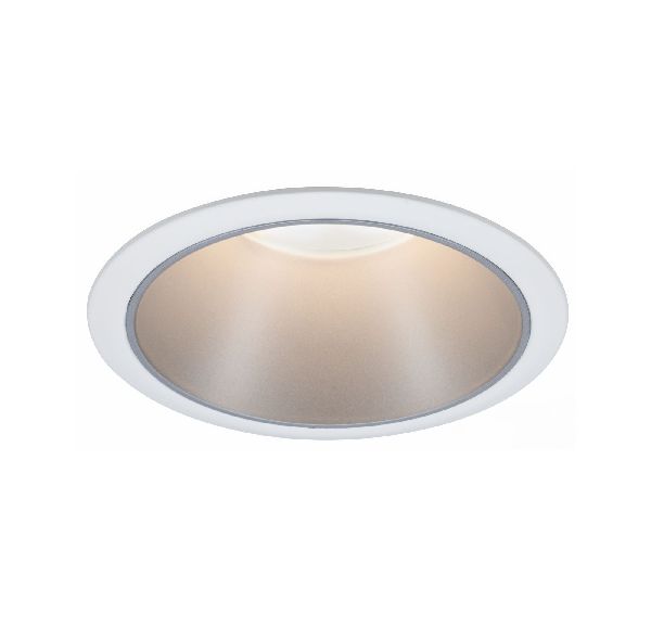 ENC Cole rond fixe max. 1x10W GU10 230V blanc dépoli/argent Alu/plastique