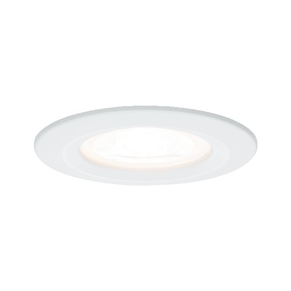 ENC Nova rond fixe max. 35W 230V GU10 51mm Blanc dépoli/alu zinc