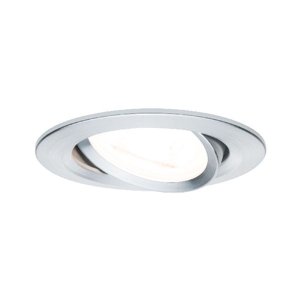 ENC Nova rond orientable max. 35W 230V GU10 51mm Alu tourné/Alu zinc