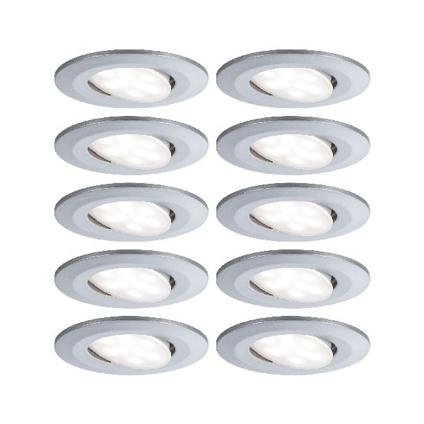 Kit enc Calla BBC/IP65 grad rond orient LED 10x560lm 4000 K 6,5W 230V Chrome dép