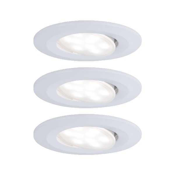 Kit enc Calla BBC/IP65 rond orientable LED 3x680lm 4000K 6W 230V Blc dép