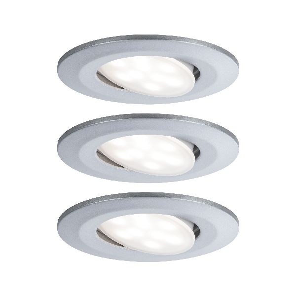 Kit enc Calla BBC/IP65 grad rond orient LED 3x560lm 4000K 6,5W 230V Chrome dép