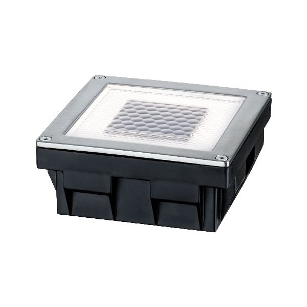Special Enc kit solaire sol Cube IP67 LED 1x0,24W 100x100mm clair acier/polycarb