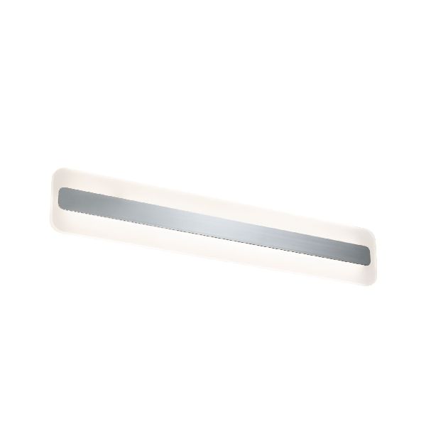 WallCeiling Lukida IP44 LED 9W 600mm chrome/blanc 230V alu/acrylique