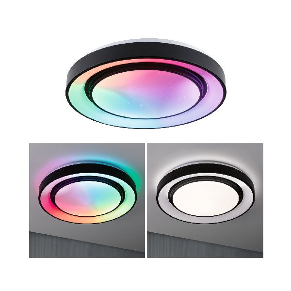 WallCeiling Rainbow Dynamic RGB TunW LED 38,5W 475mm Blanc/Noir 230V Syn/Mét