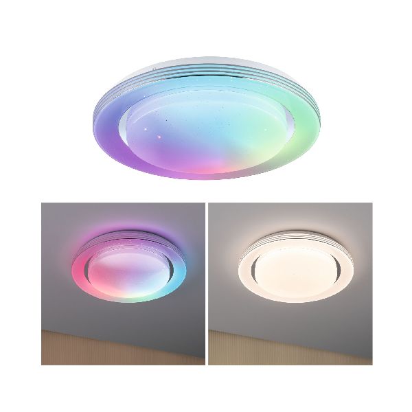 WallCeiling Rainbow Dynamic RGB TunW LED 22W 380mm Blanc/Chr 230V Syn/Mét