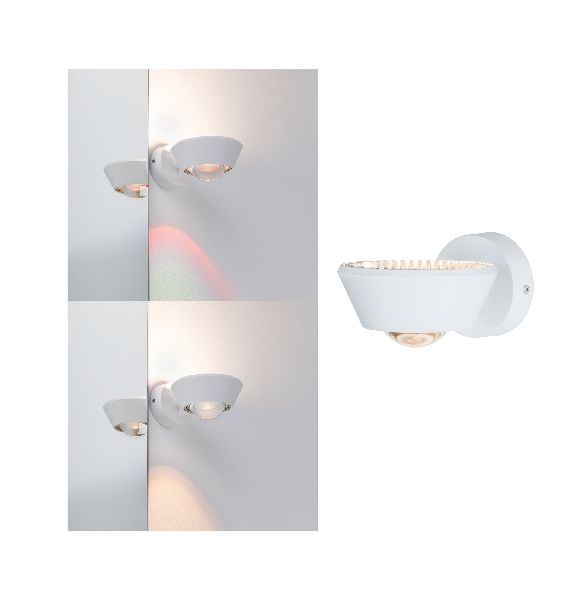 WallCeiling Sabik IP44 LED gradable 13W Blanc dépoli 230V plastique