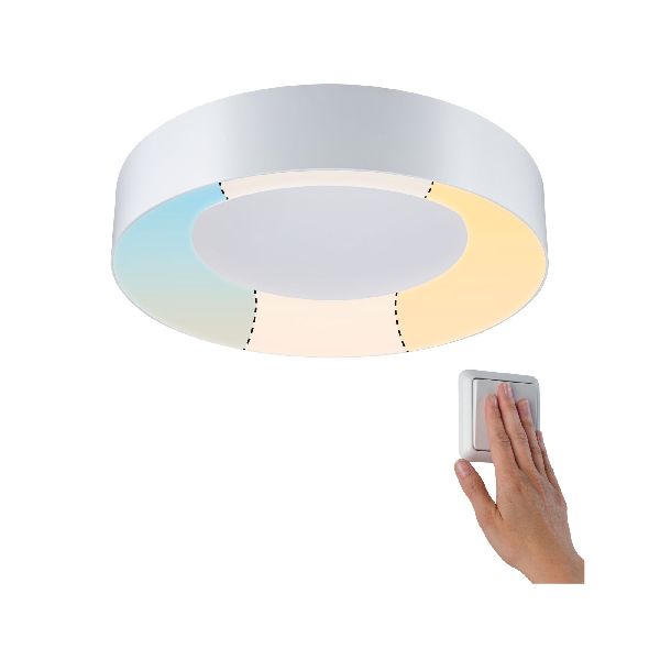 WallCeiling HomeSpa Casca IP44 WhiteSw Plafon. LED 1x23W 400mm Bc 230V Met/syn