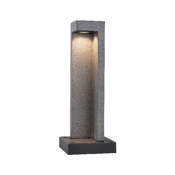 Borne lumineuse 230V ext Concrea 6,8W IP65 black 3000K Sandstone Cement