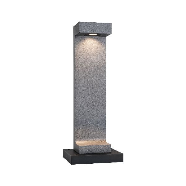 Borne lumineuse 230V ext Concrea 6,8W IP65 black 3000K Sandstone Cement