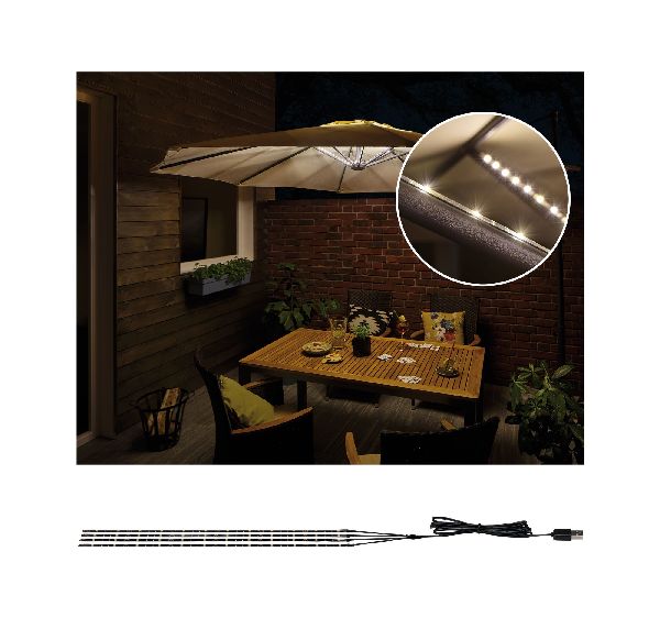 Ecl. parasol Mobile Extérieur 3000K 4x0,4m