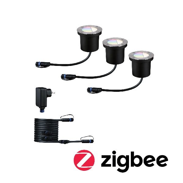 Encastré de sol Outdoor Plug &amp; Shine Kit Starter IP65 RGBW 24V ZigBee