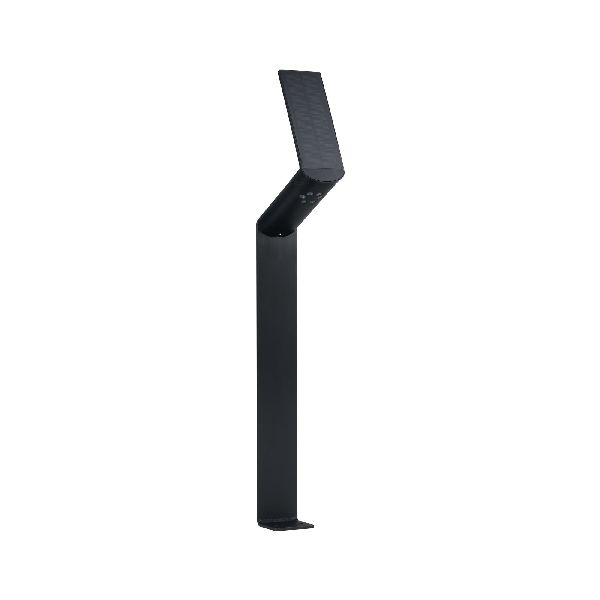 Borne luminaire solaire ext Ilias IP44 3000K 100lm détect mouvement anthracite