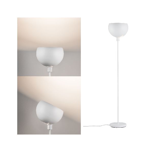 Lampadaire Gambia max.1x60W Blanc dépoli 230V Métal 