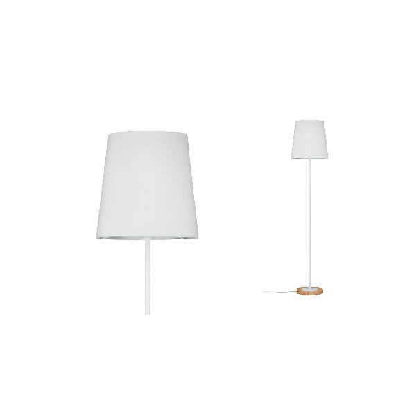 Neordic Stellan Lampadaire max 1x20W E27 Blanc/Bois 230V Tissu/Métal/Bois