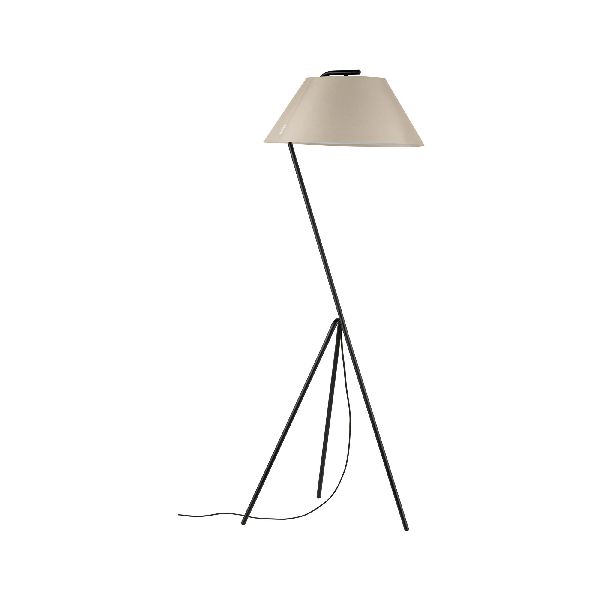 Lampadaire Neordic Narve max 1x60W E27 Beige/noir 230V Tissu/métal