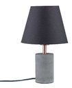 Neordic Tem lampe de table max 1x20W E27 Gris/Cuivre 230V Tissu/Béton/Métal