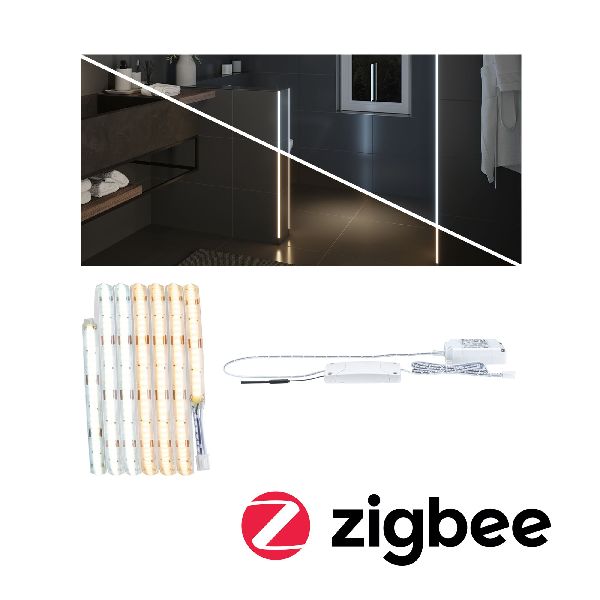Kit Strips LumiTiles COB Slim Zigbee 2m TunW IP44 Cover 6W 230/24V blanc syn