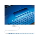 Ruban USB 30cm bleu 1,5W 5V blanc mat/plastique