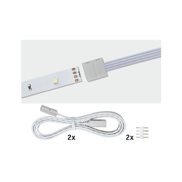 Function YourLED ECO Clip-connecteur 50cm pack de 2 blanc synthétique