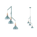 Neordic Juna suspension max 3x20W E14 Vert doux/Cuivre/Bois 120V Métal/Bois