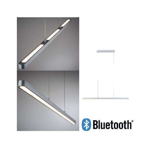 Suspension Lento BLE LED 1x_W TunW Chrome dép 230V Alu/synthétique