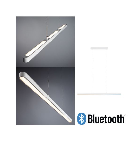 Suspension Lento BLE LED 1x_W TunW Blanc 230 V aluminium /plastique