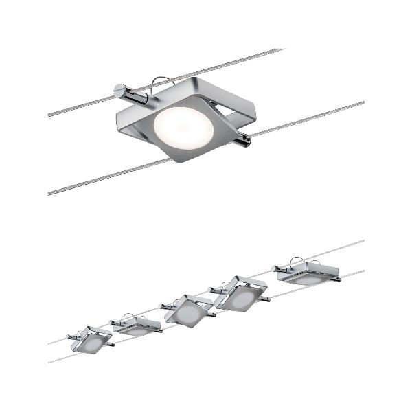 Kit câble DC kit MacLED 5x4W chrome mat 230V/12V DC 30VA métal