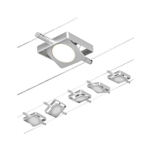 Kit Corduo Wire System MacLED 5x4,5W Chrome dép/chrome 12V CC 60VA Syn 3000K