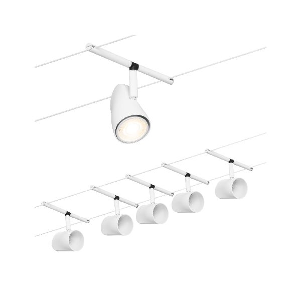 Kit Wire Systems CC Cup max5x10W Blanc dép/chrome GU5,3 12V CC 60VA Syn/Métal