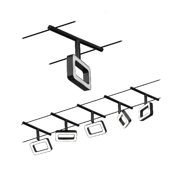 Corduo Wire System CC Frame 5x4,8W Nr dép/Chrome 230 V/12 CC 60VA Syn 3000K