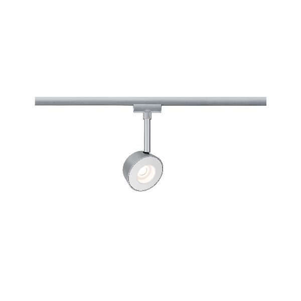 Système URail spot Dipper 1x4 W Chrome m/Blanc 230 V Met/Syn gradable