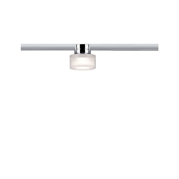 Ceiling Topa URail Dot 1x5,2W Chrome/Clair/Satin 230V Métal/Acrylique