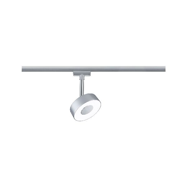 Spot URail Circle 1x5W 4000K Chrome dép /Chrome 230V Métal/plastique grd