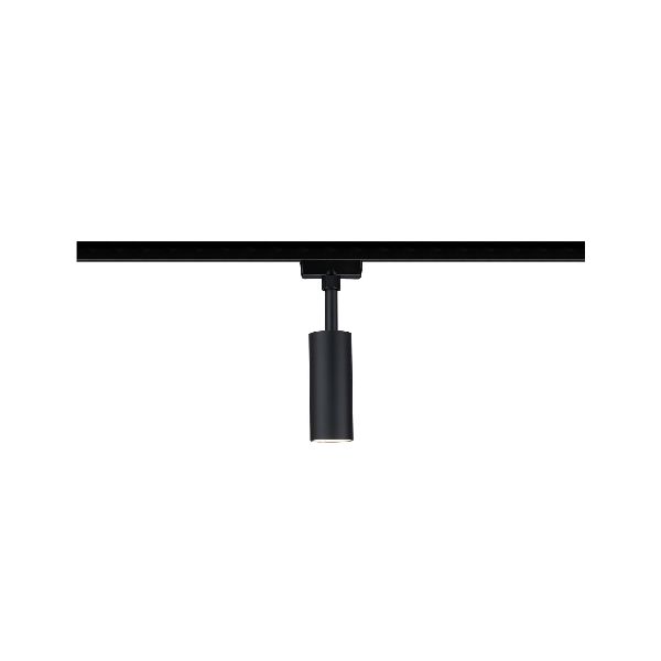 Spot URail Tubo 1x5W Noir mat 230 V Métal/plastique 3000K non-dim