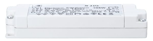Nice Price VDE Transformateur électronique 35-105W 230/12V 105VA Blanc