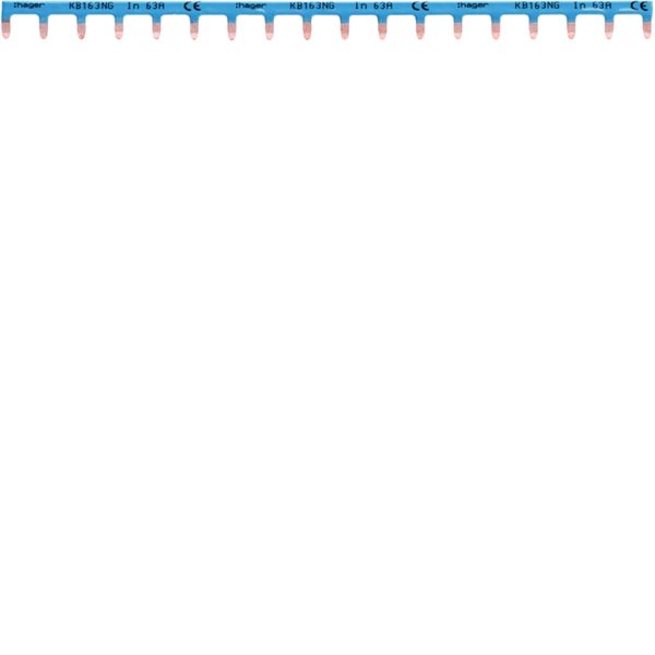 Barre de pontage 1P 63A languette 10mm² bleu 18M KB163NG