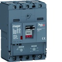 Disjoncteur Boitier Moulé h3+ P160 TM A/A 3P3D In100A Icu25kA à cage HHS100DC