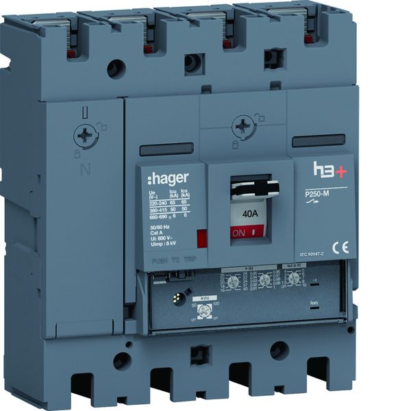 Disjoncteur Boitier Moulé h3+ P250 LSNI 4P In40A Icu50kA à plage HMT041GR