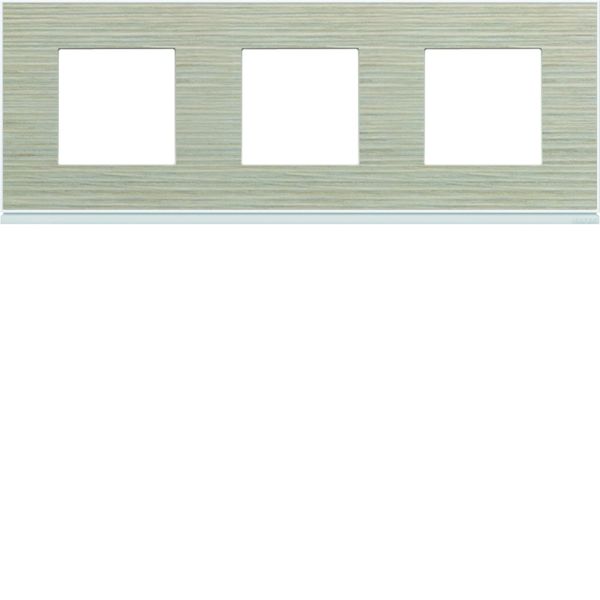 Plaque de finition Gallery 3 postes horizontale Latté entraxe 71 mm WXP2513