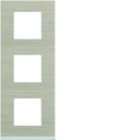 Plaque de finition Gallery 3 postes verticale Latté entraxe 71 mm WXP2543