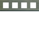 Plaque de finition Gallery 4 postes horizontale Grey wood entraxe 71 mm WXP4814