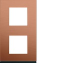Plaque de finition Gallery 2 postes Copper alu verticale entraxe 71 mm WXP4642