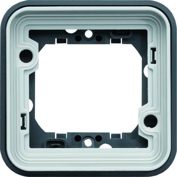 Support simple étanche Cubyko pour montage encastré, IP55, Gris WNA401