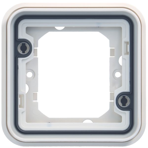 Support simple étanche Cubyko pour montage encastré, IP55, Blanc WNA401B