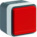 Prise de courant 2P+T étanche cubyko IP55 rouge complète installation saillie WNC100R