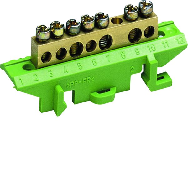 Borne en laiton, 4x10mm² 3x16mm², avec base de montage KM07E