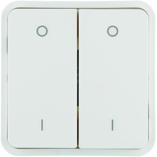 Cubyko 2 touches KNX pour 2 éclairages coloris blanc WNT964B