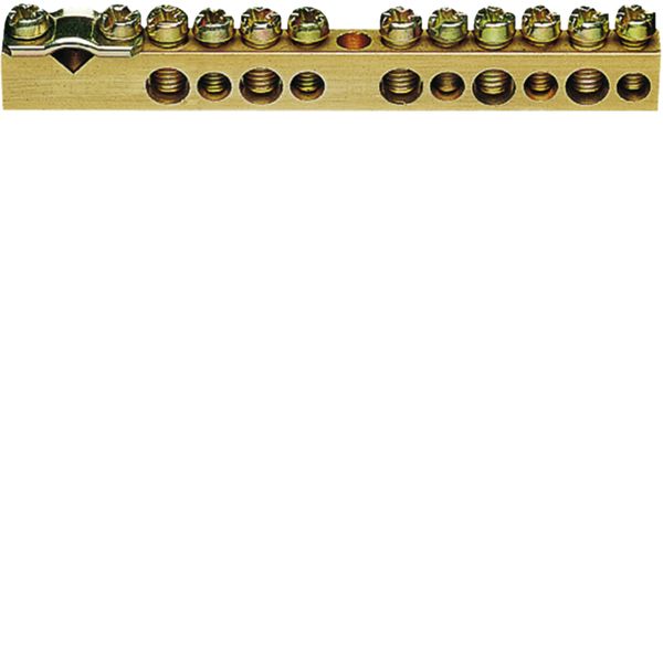 Borne en laiton, 85mm, 1x25mm² - 5x10mm² - 5x16mm², sans base de montage K151
