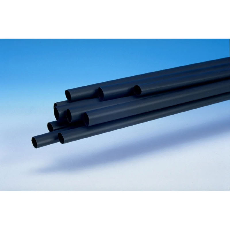 Gti 3000 6/2Mm Gaine Thermorétractable Paroi Fine En Barre De 1M Noir